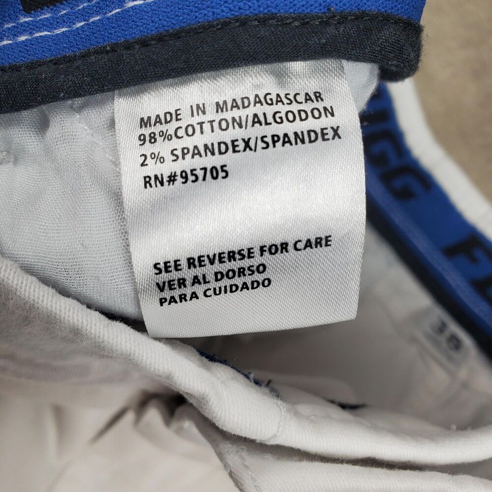 Plugg Flex Shorts Mens 40 Measured White Flat Front Stretch Chino Summer - Picture 5 of 10